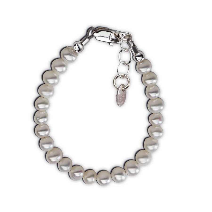 Kids Sterling Silver Freshwater Pearl Baby Girl Bracelet