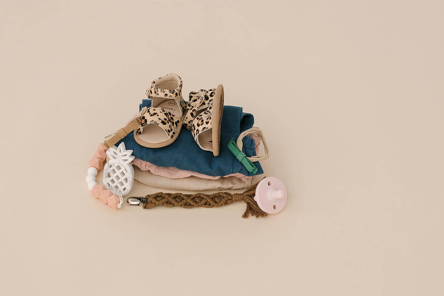 Leopard Split-Soled Leather Baby Sandals: 18-24m
