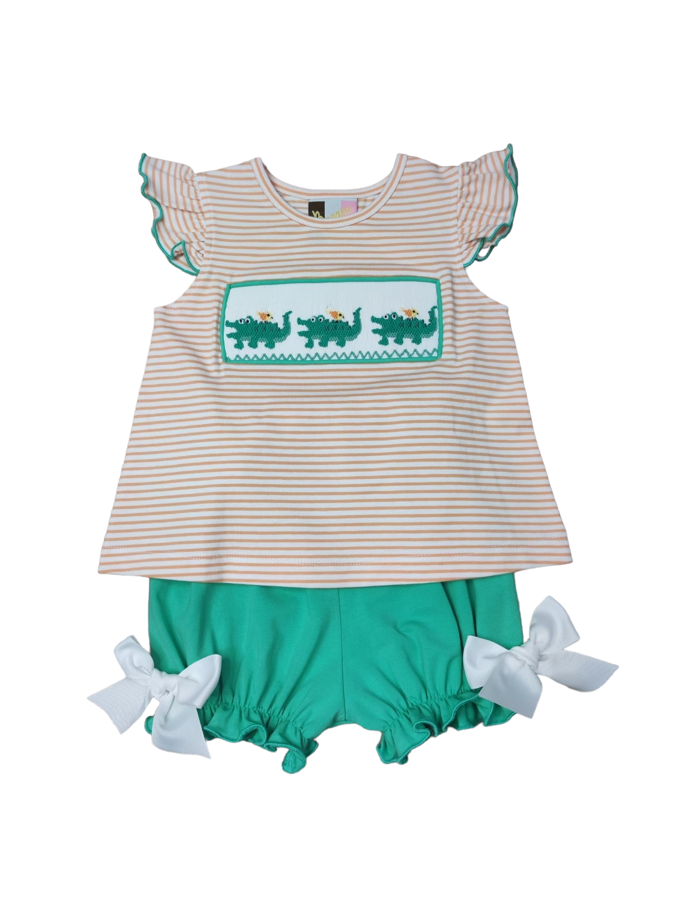 Alligator Smocked Bloomer Set