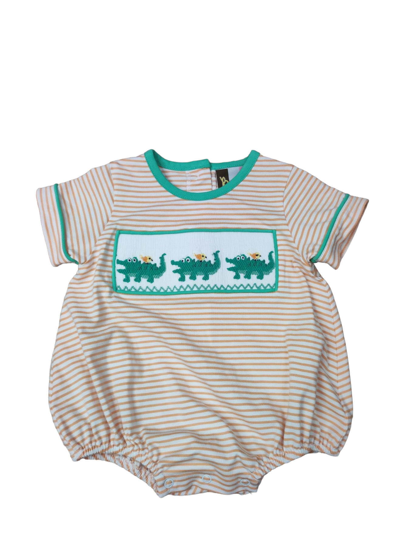 Alligator Smocked Boys Bubble