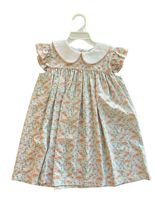 Peach Floral Angel Wing Dress