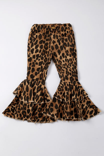 Cheetah Denim Flare Pant