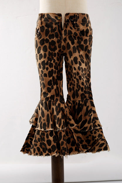 Cheetah Denim Flare Pant