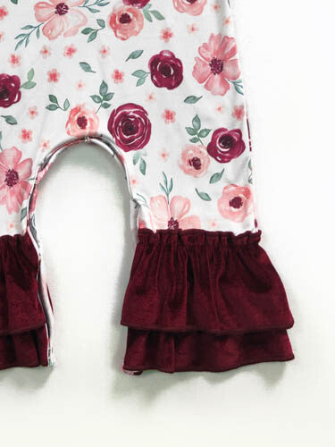 Scarlet Blooms Romper