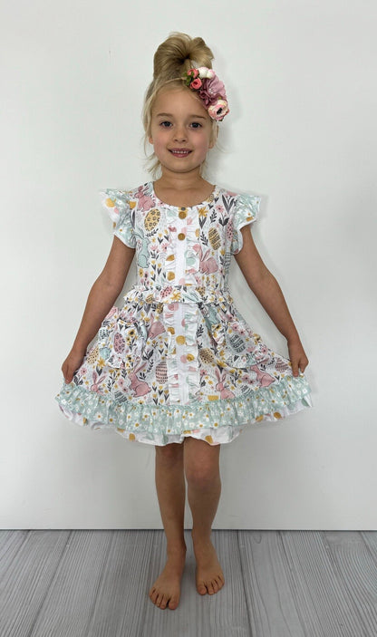 Daffodil Bunny Girls Dress