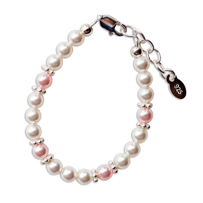 Girls Sterling Silver Pearl Bracelet