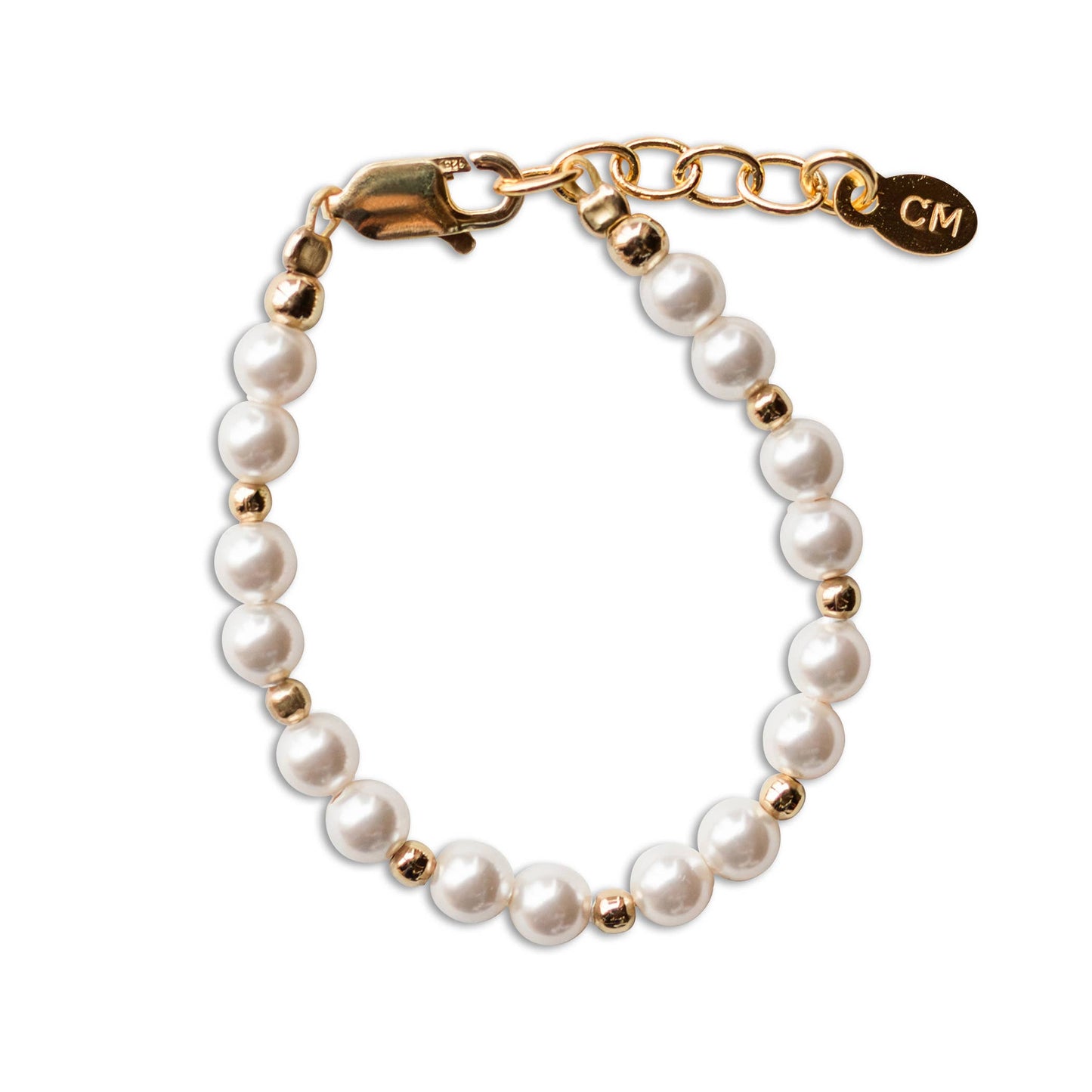 Girls 14K Gold-Plated Pearl Baby Bracelet