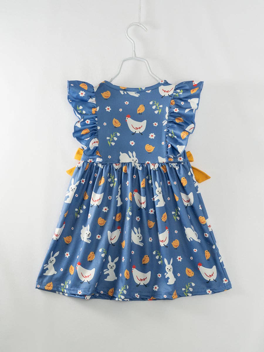 Blue Chicken BIG SISTER Ruffle Smocked Girl Dress