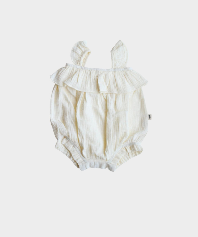 Baby Sprouts Creme Bubble Romper