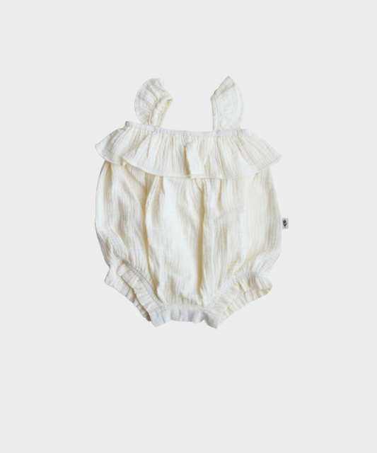 Baby Sprouts Creme Bubble Romper