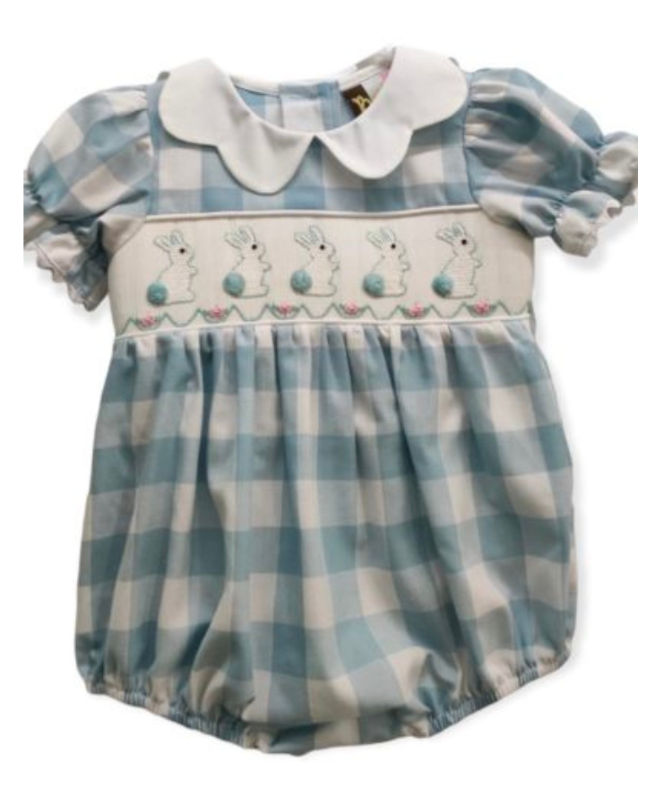 Banana Split Bunny Hop Girls Bubble Smock