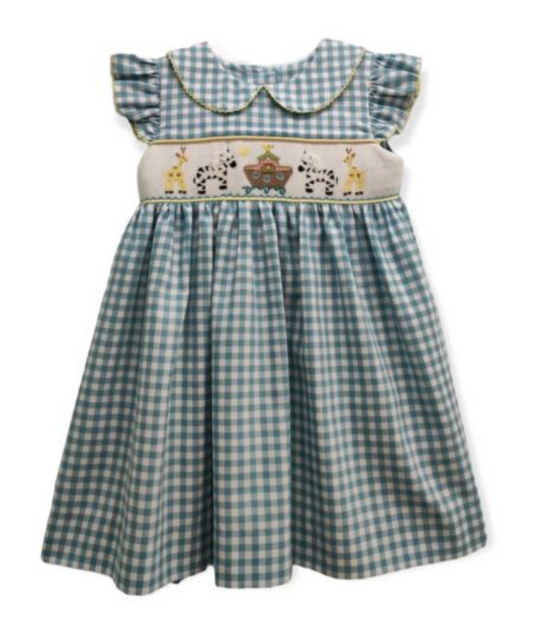 Banana Split Noah’s Ark Smocked Dress