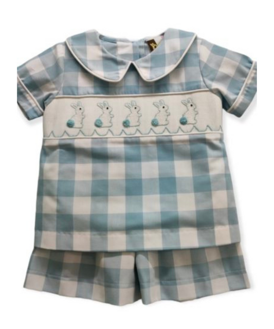 Banana Split Smocked Boys Short Set