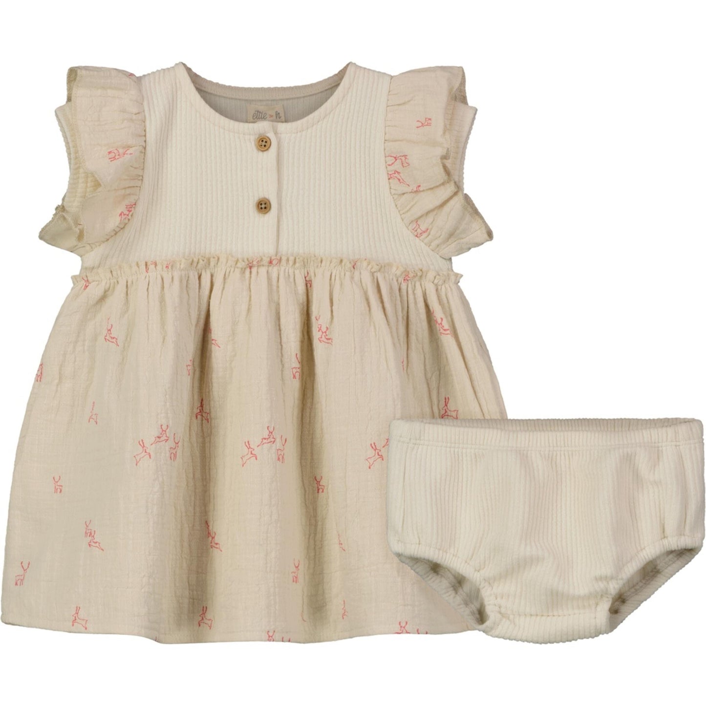 Cadan Cream Deer Dress