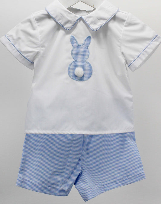 Blue & White Bunny Tail Set