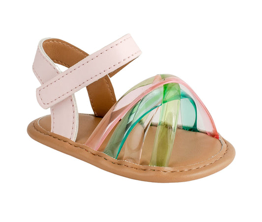 Baby Pink Multi-color Jelly Strap Sandal