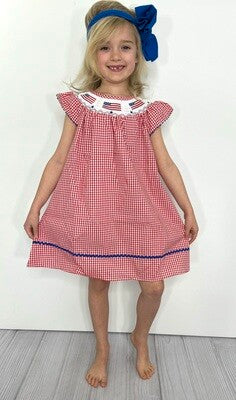 American Flag Smocked Dress