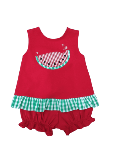 Watermelon Appliqué Bloomer Set