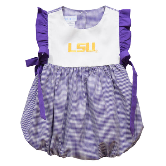 LSU Tigers Purple Gingham Bubble