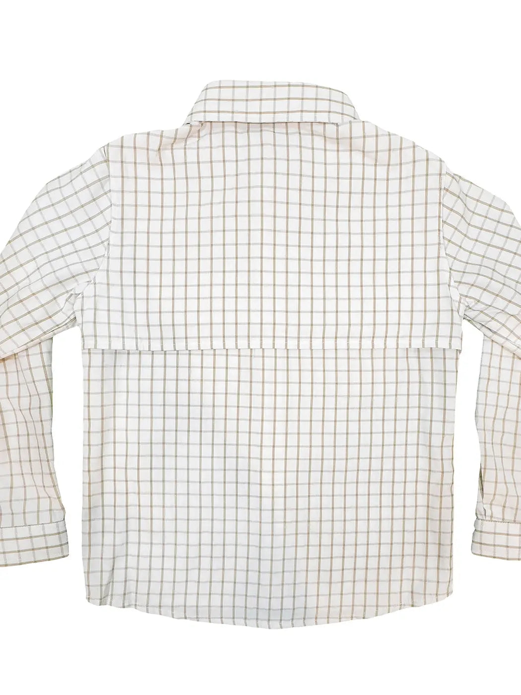 Flagler Fishing White and Khaki Buttonup