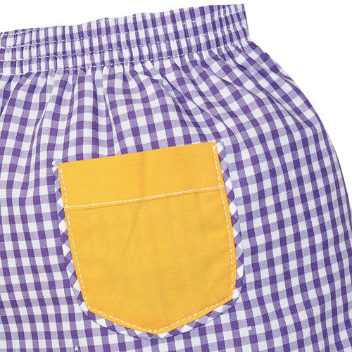 Boys Purple and Gold Short Set