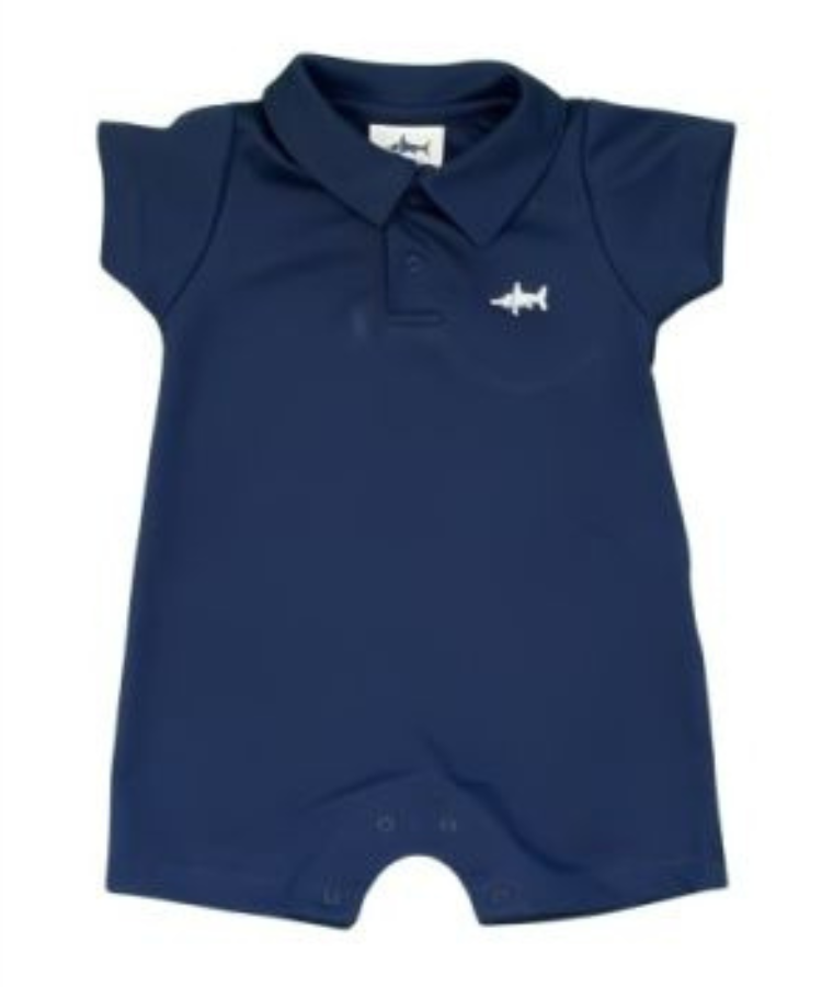 Saltwater Boys Navy Polo Onesie