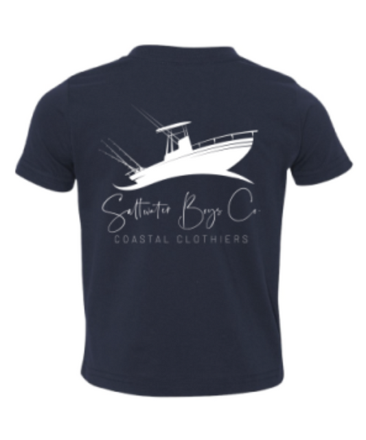 Saltwater Boys Offshore Navy Graphic Pocket Tee