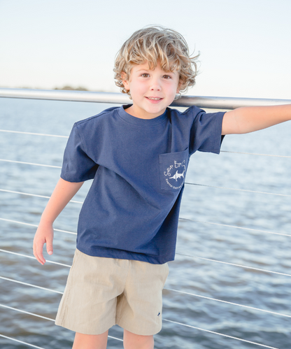 Saltwater Boys Offshore Navy Graphic Pocket Tee