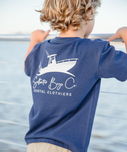 Saltwater Boys Offshore Navy Graphic Pocket Tee