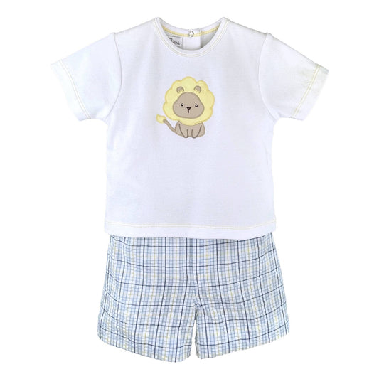 Lion Applique Shirt & Short Set