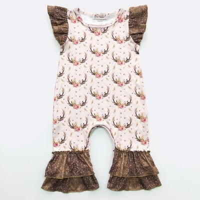 Fawn Antler Baby Romper